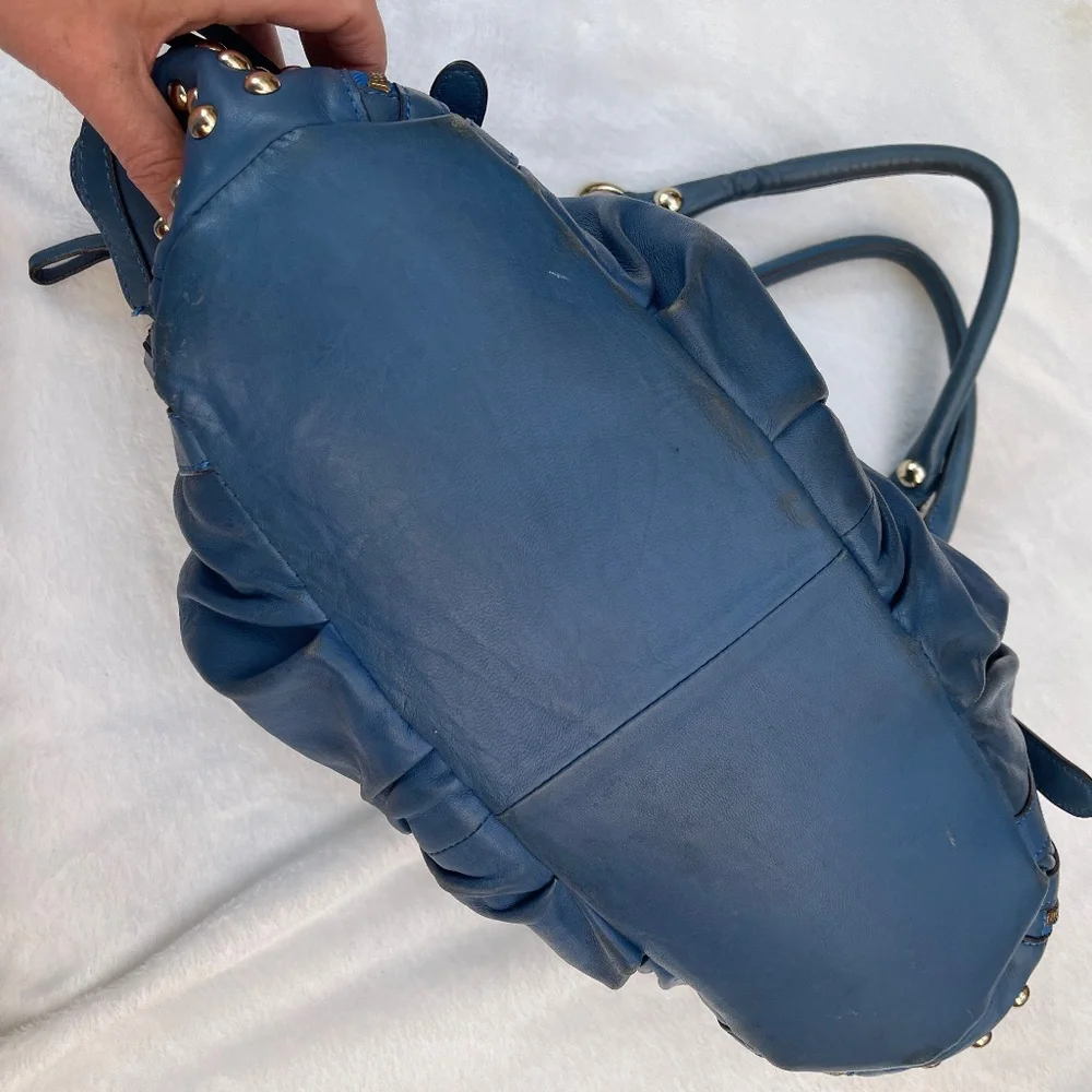 Auc Hype Studs Hobo soft Leather Shoulder Bag